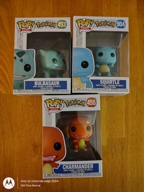 Funko Pokemon Bulbasaur Squirtle Charmander Multi Kanto Starters 3 Pop Lot
